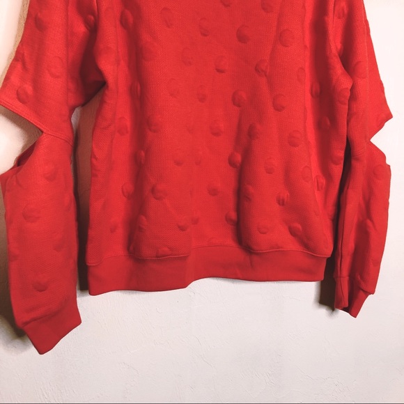 JoyLab | Orange Polka Dot Sweater 3D Bubbles - Picture 4 of 8